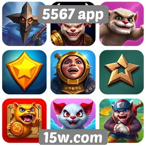 Variedade de jogos disponíveis no 5567 app